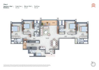 Image of 1744 Sq.ft 4 BHK Apartment / Flat for sale in Supreme Boulevard Chembur Wing A, Chembur, Mumbai for Rs. 65500000