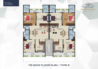 Image of 1850 Sq.ft 3 BHK Builder Floor for sale in AKJ Green Floors, Crossings Republik, Ghaziabad for Rs. 11000000