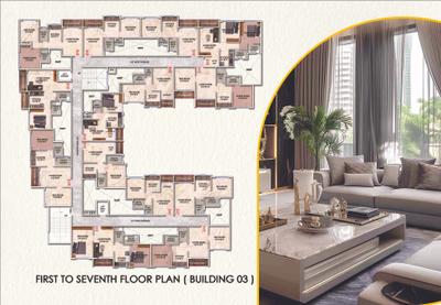 Image of 650 Sq.ft 1 BHK Apartment / Flat for sale in Sahajanand Vrindavan Heights, Shelu, Thane for Rs. 2149000