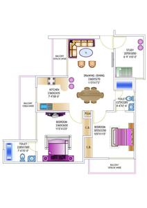 Image of 950 Sq.ft 2 BHK Apartment / Flat for sale in Gardenia Glory, Sector 46, Noida for Rs. 8500000