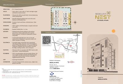 Image of 1700 Sq.ft 3 BHK Apartment / Flat for sale in Medellin Nest, Kompally, Hyderabad for Rs. 8375000