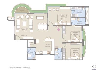 Image of 1248 Sq.ft 3 BHK Apartment / Flat for sale in Shreeji Siesta, Kudasan, Gandhinagar for Rs. 12000000