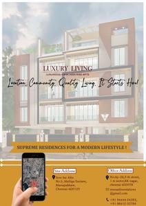 Image of 2312 Sq.ft 4 BHK Apartment / Flat for sale in Sree Sai Altis, Manapakkam, Chennai for Rs. 26600000