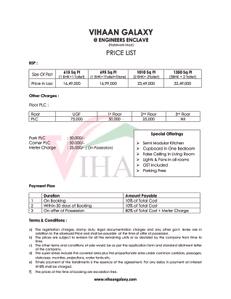 Image of 1050 Sq.ft 2 BHK Apartment / Flat for sale in Vihaan Galaxy Tower T, Kulesara, Greater Noida for Rs. 4299000