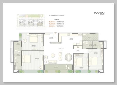 Image of 3096 Sq.ft 4 BHK Apartment / Flat for sale in Eva, Koba, Gandhinagar for Rs. 13416000