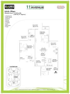 Image of 1880 Sq.ft 4 BHK Apartment / Flat for sale in Gaursons Gaur City 2 11th Avenue, Noida Extension, Greater Noida for Rs. 15200000