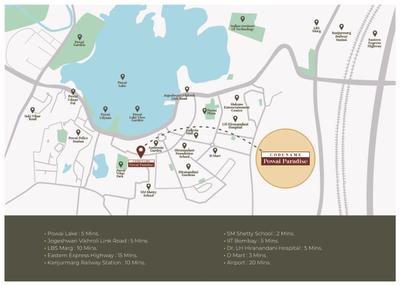 Image of 1200 Sq.ft 3 BHK Apartment / Flat for sale in Gurukrupa Gyanam, Powai, Mumbai for Rs. 32500000