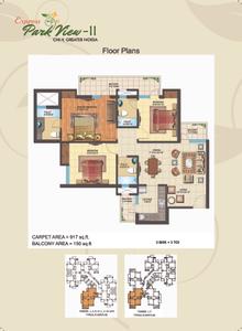 Image of 1114 Sq.ft 2.5 BHK Apartment / Flat for sale in Nimbus The Express Park View Tower L L1 M M1, Chi V, Greater Noida for Rs. 9100000