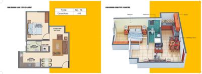 Image of 365 Sq.ft 1 BHK Apartment / Flat for sale in VBHC Greenwoods, Palghar, Mumbai for Rs. 2000000