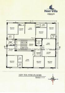 Image of 493 Sq.ft 2 BHK Apartment / Flat for sale in Sai Heer Villa, Nana Mava, Rajkot for Rs. 3000000