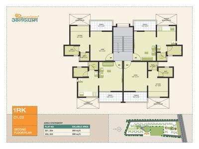 Image of 388 Sq.ft 1 RK Apartment / Flat for sale in Vastushodh Anandgram Wakhari, Wakhari, Pune for Rs. 850000