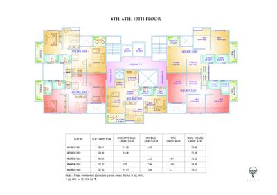 Image of 1000 Sq.ft 2 BHK Apartment / Flat for sale in Vishwakarma Vedant, Undri, Pune for Rs. 5800000