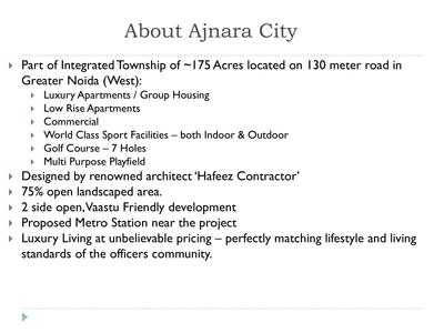 Ajnara Khel Gaon Phase 1 Tower A B C And D Brochure 5