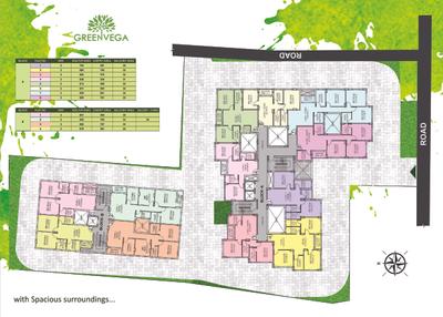 Image of 1000 Sq.ft 2 BHK Apartment / Flat for sale in Loharuka Green Vega, Rajarhat, Kolkata for Rs. 5500000