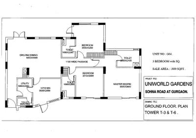 Image of 320 Sq.ft 1 RK Apartment / Flat for sale in Unitech Uniworld Gardens 1, Sector 47, Gurgaon for Rs. 2500000