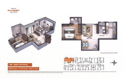 Image of 550 Sq.ft 2 BHK Apartment / Flat for sale in Puneet Shivalaya, Vikhroli East, Mumbai for Rs. 12300000