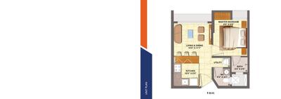 Image of 334 Sq.ft 1 BHK Apartment / Flat for sale in Macrotech Crown Taloja by Lodha, Palava Phase 2, Thane for Rs. 1900000