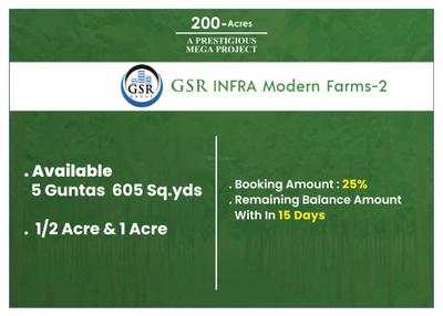 Image of 605 Sq.ft Residential Plot / Land for sale in GSR Modern Farms 2, Narayankhed, Sangareddy for Rs. 640000