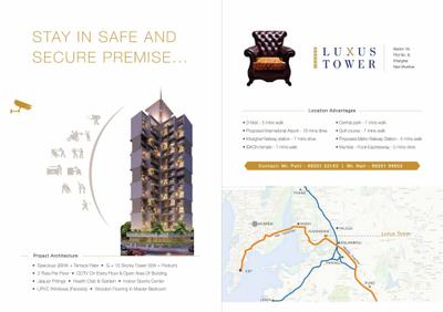 Image of 1320 Sq.ft 2 BHK Apartment / Flat for sale in Hi Tech Luxus Tower, Kharghar, Navi Mumbai for Rs. 17500000