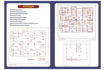 Image of 1838 Sq.ft 3 BHK Apartment / Flat for sale in Shree Kailash Palace, Scheme No 71, Indore for Rs. 11000000