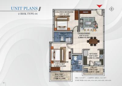 Image of 1307 Sq.ft 2 BHK Apartment / Flat for sale in Aryavaridhi AV Sunrise, Hoskote, Bengaluru for Rs. 9150000