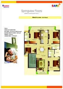 Image of 1250 Sq.ft 4 BHK Builder Floor for sale in Sare Spring View Heights, Lal Kuan, Ghaziabad for Rs. 8000000