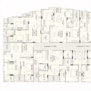 Image of 1137 Sq.ft 2 BHK Apartment / Flat for sale in Unicorn The Residence, Budhsinghpura, Jaipur for Rs. 4500000