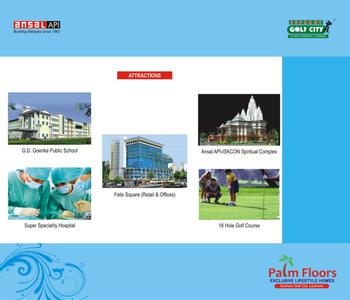 Image of 1746 Sq.ft 3.5 BHK Builder Floor for sale in Ansal API Palm Floors, Sushant Golf City, Lucknow for Rs. 11500000