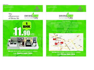 Image of 900 Sq.ft 2 BHK Apartment / Flat for sale in Om Divine Divine Eco City, Sector 115, Mohali for Rs. 4190000