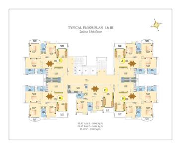 Image of 1380 Sq.ft 2 BHK Apartment / Flat for sale in Olive Builders Cressida, Kazhakkoottam, Thiruvananthapuram for Rs. 9200000