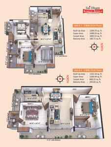 Image of 800 Sq.ft 2 BHK Apartment / Flat for sale in Saidham Kohlis Avenue, Mira Patti, Allahabad for Rs. 5811313