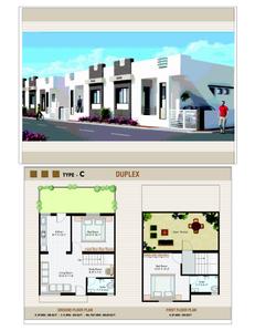 Image of 1450 Sq.ft 3 BHK Independent House for sale in Taksh Aangan, Waghodia Road, Vadodara for Rs. 7100000