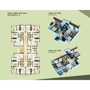 Image of 700 Sq.ft 1 BHK Apartment / Flat for sale in Shree Siddhivinayak Residency B to E Building, Chala, Vapi for Rs. 1700000