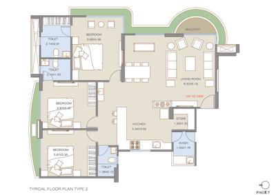 Image of 1248 Sq.ft 3 BHK Apartment / Flat for sale in Shreeji Siesta, Kudasan, Gandhinagar for Rs. 12000000