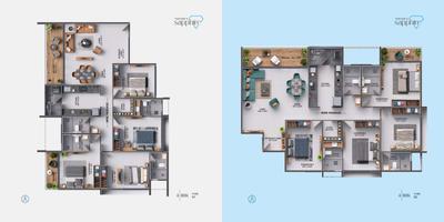 Image of 2182 Sq.ft 4 BHK Apartment / Flat for sale in Fortune Sapphire, Gangapur, Nashik for Rs. 16800000