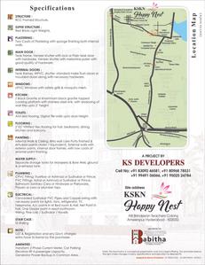 Image of 1270 Sq.ft 2 BHK Apartment / Flat for sale in KSKN Happy Nest, Ameenpur, Sangareddy for Rs. 5715000