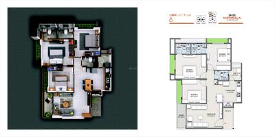 Image of 1530 Sq.ft 3 BHK Apartment / Flat for sale in Swamarvella Swastik Marvella, Chandkheda, Ahmedabad for Rs. 8500000