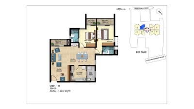 Image of 1226 Sq.ft 2 BHK Apartment / Flat for sale in Nanma Castle Rock, Vypin, Kochi for Rs. 7200000