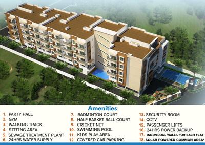 Image of 1264 Sq.ft 3 BHK Apartment / Flat for sale in Nithya Infra Sunshine, Kalyan Nagar, Bengaluru for Rs. 12700000