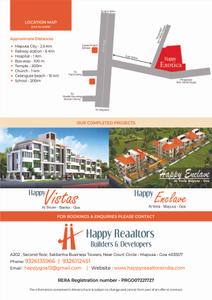 Image of 1250 Sq.ft 2 BHK Apartment / Flat for sale in Happy Exotica, Tivim, Goa for Rs. 8500000