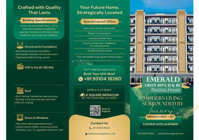 Image of 1270 Sq.ft 3 BHK Builder Floor for sale in Emerald Crest 1, Sector 107, Noida for Rs. 7620000