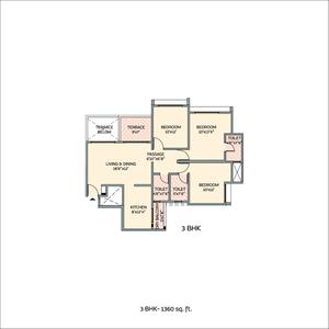 Image of 660 Sq.ft 1 BHK Apartment / Flat for sale in Pride Purple Park Springs, Lohegaon, Pune for Rs. 4200000