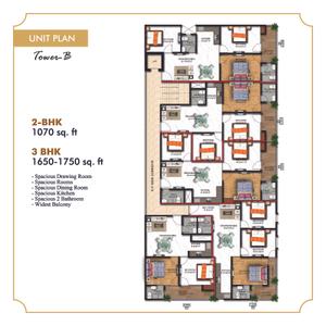 Image of 1700 Sq.ft 3 BHK Apartment / Flat for sale in Venice Aspire, Noida Extension, Greater Noida for Rs. 5999998