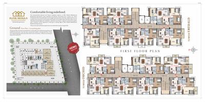 Image of 856 Sq.ft 2 BHK Apartment / Flat for sale in Elfin Nebula Siddeshwara, Gopanakoppa, Hubli for Rs. 4052120
