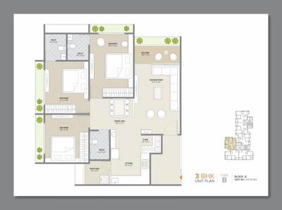 Image of 1755 Sq.ft 3 BHK Apartment / Flat for sale in Ishwar Imperial Heights, Ognaj, Ahmedabad for Rs. 8200000