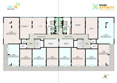 Image of 1139 Sq.ft 3 BHK Apartment / Flat for sale in Shubh Affinity, Swami Vivekananda Nagar, Kota for Rs. 7200000