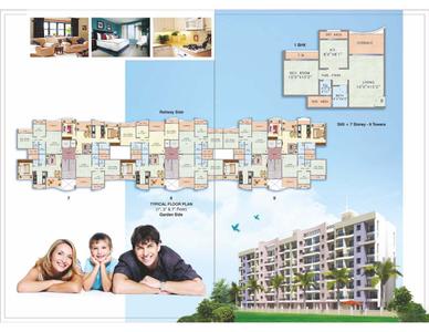 Image of 710 Sq.ft 1 BHK Apartment / Flat for sale in Mehta Amrut Siddhi, Titwala, Thane for Rs. 3500000