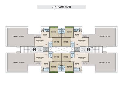 Image of 1035 Sq.ft 3 BHK Apartment / Flat for sale in Empire Lavish Square, Kadi, Mehsana for Rs. 5200000
