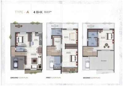 Image of 1171 Sq.ft 3 BHK Duplex for sale in Southwest Corporation The Grandeur, Kalali, Vadodara for Rs. 8500000