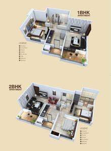 Image of 650 Sq.ft 1 BHK Apartment / Flat for sale in Dreams Lynnea A B Wings, Wagholi, Pune for Rs. 3600000